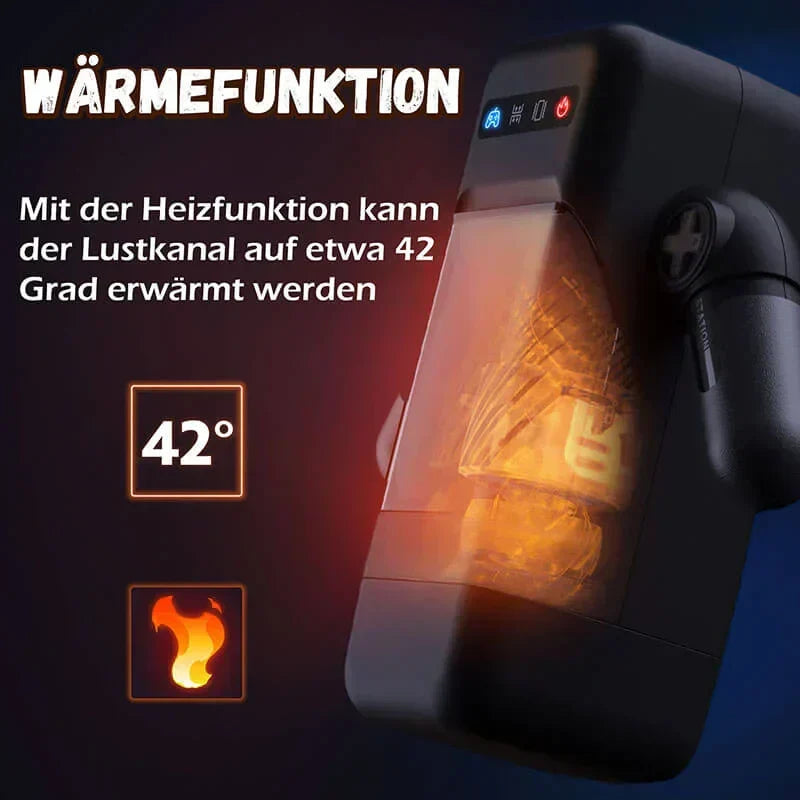 10 Stoßen Automatische Vagina Vibration Masturbation Tasse, 10 Vibrationsmodi, steigern Sie Ihre Libido bis an die Grenze, 42° Wärme, erleben Sie die echte vaginale Temperatur