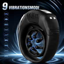 Load image into Gallery viewer, Penistrainer Vibrator Vergrößerung Cockring Stimulator mit 9 Vibrationsmodi