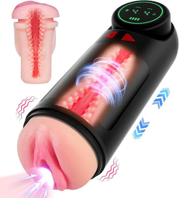 3 IN 1 Automatischen Masturbator Stroker Blowjob mit 4 Saug und Vibrations und Stoßmodi