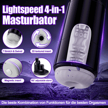 Load image into Gallery viewer, Lightspeed-7 Arten von Teleskop- und 7 Arten von Dreh-Saugnapfhalterungen, magnetischer Innenbehälter, 4-in-1-Masturbator