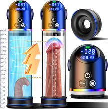 Load image into Gallery viewer, 2 in 1 Vakuum Penispumpe Automatischer Masturbatoren mit 4 Saugmodi