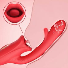 Load image into Gallery viewer, G-Punkt Flapping Vibrator mit Kussfunktion &amp; vibrierender Zunge
