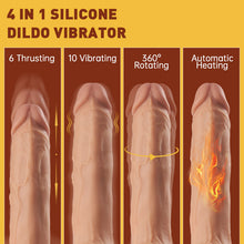 Load image into Gallery viewer, Veilchen 4 IN 1 Realistischer Dildo 6 Stoßen 10 Vibrieren Dildovibrator