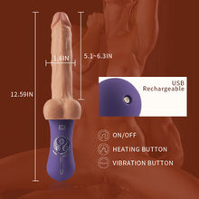 Load image into Gallery viewer, Veilchen 4 IN 1 Realistischer Dildo 6 Stoßen 10 Vibrieren Dildovibrator