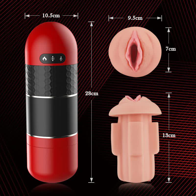 Tank 7 Stoßen Heizen Stimme Abnehmbarer 4 IN 1 Cup Masturbator