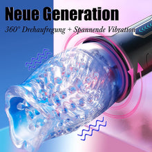 Load image into Gallery viewer, ORKAN 2 in 1 transparente Version des Automatischer 7 Rotation 7 Vibration Cup Masturbator