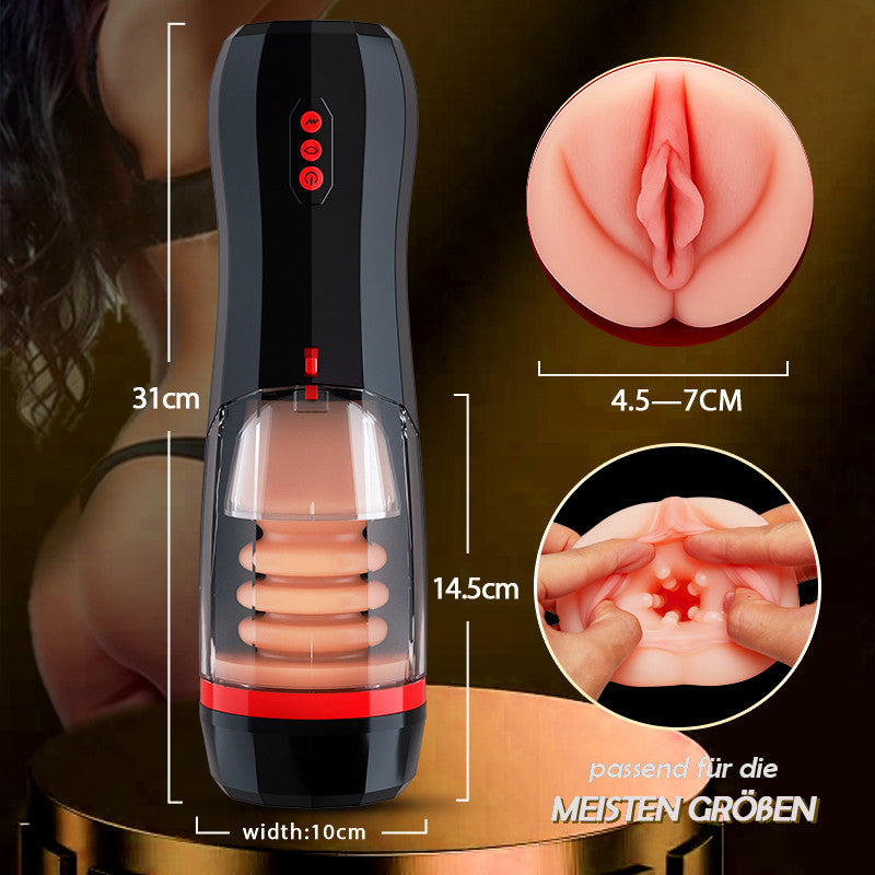 CLIMBER 4 IN 1 Erektion Cup Masturbator 5 Stoßen + 5 Saugen 10 Vibrie