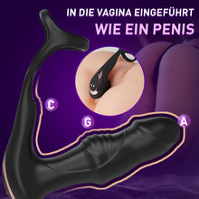 Load image into Gallery viewer, 9 Wackelndes, schwingendes und vibrierendes Prostata-Massagegerät mit Penisring