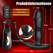 Load image into Gallery viewer, 【Orgasmus 】SAUL 3 teleskopischer 10 Vibrations Doppel-Penisring Prostata Vibrator