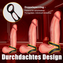 Load image into Gallery viewer, 【Orgasmus 】SAUL 3 teleskopischer 10 Vibrations Doppel-Penisring Prostata Vibrator