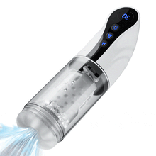 Load image into Gallery viewer, 9 Saugen&amp;Rotation&amp;Teleskopische LCD-Masturbator Cup mit Sprachfunktion