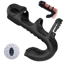 Load image into Gallery viewer, Lucifer - Dual-Motor-7-Vibrations-Penis-Hülse und Vibrator 2-in-1 Erwachsenenspielzeug