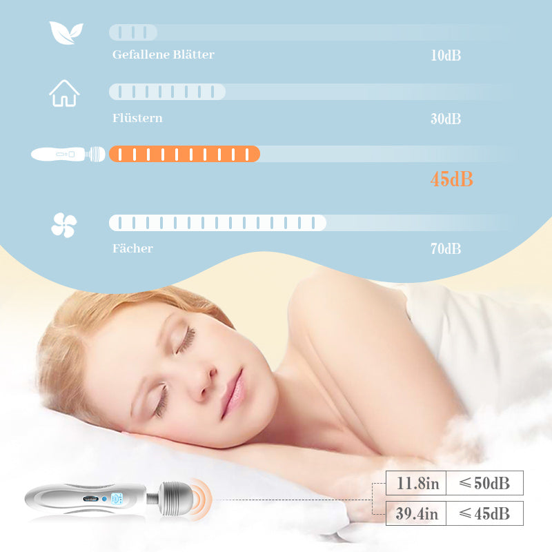 Tragbarer Zauberstab Leichtgewicht mit 8 Vibrationen 9 Geschwindigkeiten Biegsames Massagegerät
