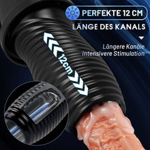 Load image into Gallery viewer, Elektrischer Masturbator für Männer mit 7 Vibrationsmodi 360° Drehbarer Silikon-Taschenmuschi Sowie 3D Realistischer Spiraltextur Sexspielzeug Masturbation Blowjob Sucking Penis Trainer