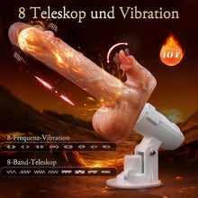 Load image into Gallery viewer, Sexmaschine, 90°, automatisch verstellbarer Vibrator mit 8 stoßenden, vibrierenden und leckenden Dildos