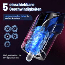 Load image into Gallery viewer, Leten- Thunder fleischiger teleskopischer vibrierender automatischer männlicher Masturbator Blowjob Stroker