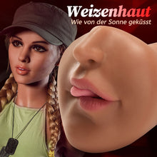 Load image into Gallery viewer, BRAUNE SCHÖNHEIT Tragbarer Masturbator Blowjob Taschenmuschi Masturbator
