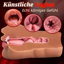 Load image into Gallery viewer, BRAUNE SCHÖNHEIT Tragbarer Masturbator Blowjob Taschenmuschi Masturbator