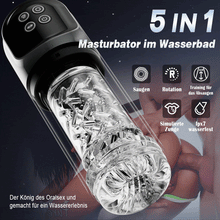 Load image into Gallery viewer, 7 Saugen Dual-Temperatur SPA Boner Enlarger 7 Rotierende 360° Massage Masturbator
