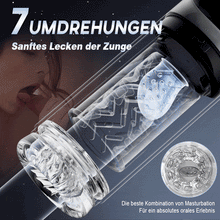 Load image into Gallery viewer, 7 Saugen Dual-Temperatur SPA Boner Enlarger 7 Rotierende 360° Massage Masturbator