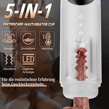 Load image into Gallery viewer, 4 Thrusting 4 Suction 10 Vibration Heating Function Masturbator Cup
