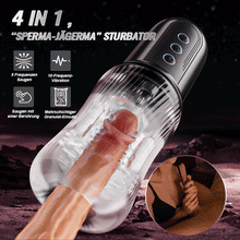 Load image into Gallery viewer, Sperma Jäger- 4 in 1 Deep Throat Trainer Master Auto &amp; Manual Sucking Electric Masturbator