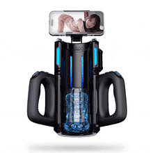 Load image into Gallery viewer, LETEN Masturbator mit 10 stoßenden Hochgeschwindigkeits und Telefonhalter