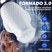 Load image into Gallery viewer, Tornado 3.0 - Dual Motor Oralsex Analoger Masturbator 7 Vibrationen 5 Retraktionen 5 Rotat