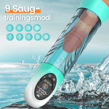 Load image into Gallery viewer, Green Pioneer – 4 Druckstufen und 9 Saugmodi – Wasser-Penispumpe mit LCD-Display