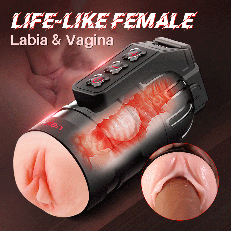 【Stärker und schneller zum Orgasmus】 Leten 10 Vibrationsmasturbator und Pussy Pockets 2-in-1 mit App-Steuerung