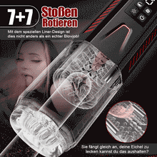 Load image into Gallery viewer, Mars - Oral Dominator 7 vibrierend 7 dehnend 7 rotierend Doppelmotor 4-in-1 Masturbator