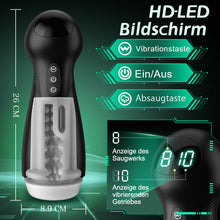 Load image into Gallery viewer, Evolution-8 Sucking 10 Vibrating One Touch Orgasm Digital Vacuum Masturbator