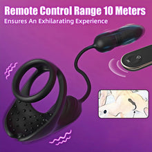 Load image into Gallery viewer, Prostata-Massagegerät mit 9 Stoß- und Vibrationsstufen und Hodenstimulator