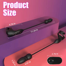 Load image into Gallery viewer, Prostata-Massagegerät mit 9 Stoß- und Vibrationsstufen und Hodenstimulator