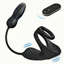 Load image into Gallery viewer, Prostata-Massagegerät mit 9 Stoß- und Vibrationsstufen und Hodenstimulator