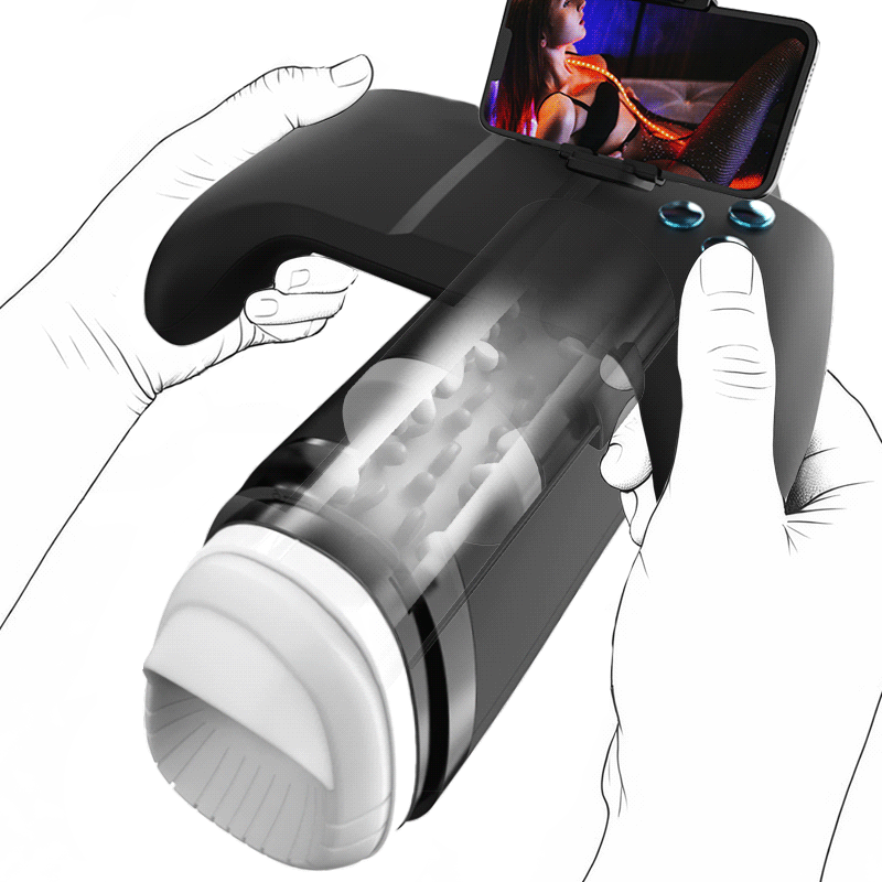 Turbo - Seekheart 10-Modus Explosiver Stoß-Stroker – Immersives Gamepad-Design mit Handyhalter