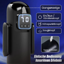 Load image into Gallery viewer, Phantom - 7 Saugungen 7 Vibrationen Doppelgriffe Grobe Granulat-Kanaltextur Männer-Mast