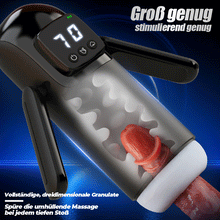 Load image into Gallery viewer, Phantom - 7 Saugungen 7 Vibrationen Doppelgriffe Grobe Granulat-Kanaltextur Männer-Mast