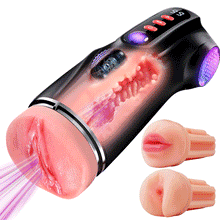 Load image into Gallery viewer, Daphne - 3 Hüllen Taschenmuschi Penis-Pumpe mit 9 Saug- &amp; 9 Vibrationsmodi für männliche Mast