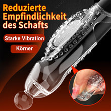 Load image into Gallery viewer, Vibrierende Penishülle mit Sperrring – Noppen &amp; feste Spitze für gezielte Stimulation