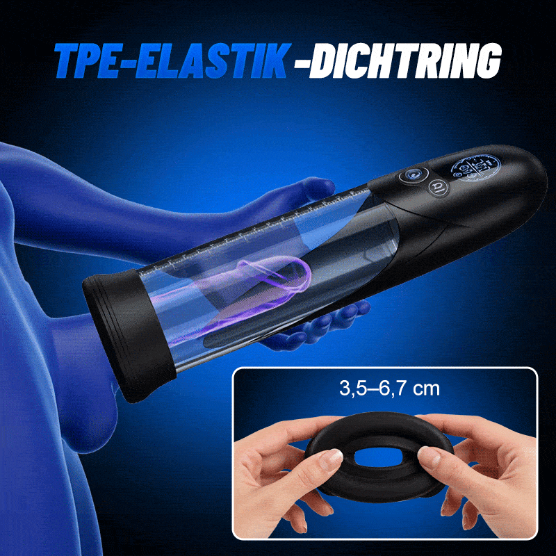BathFun Pro - KI-druckgesteuerte 9-stufige Vakuum-Trainingspumpe mit LCD-Echtzeit-Druckanzeige, 58 dB Pumpe