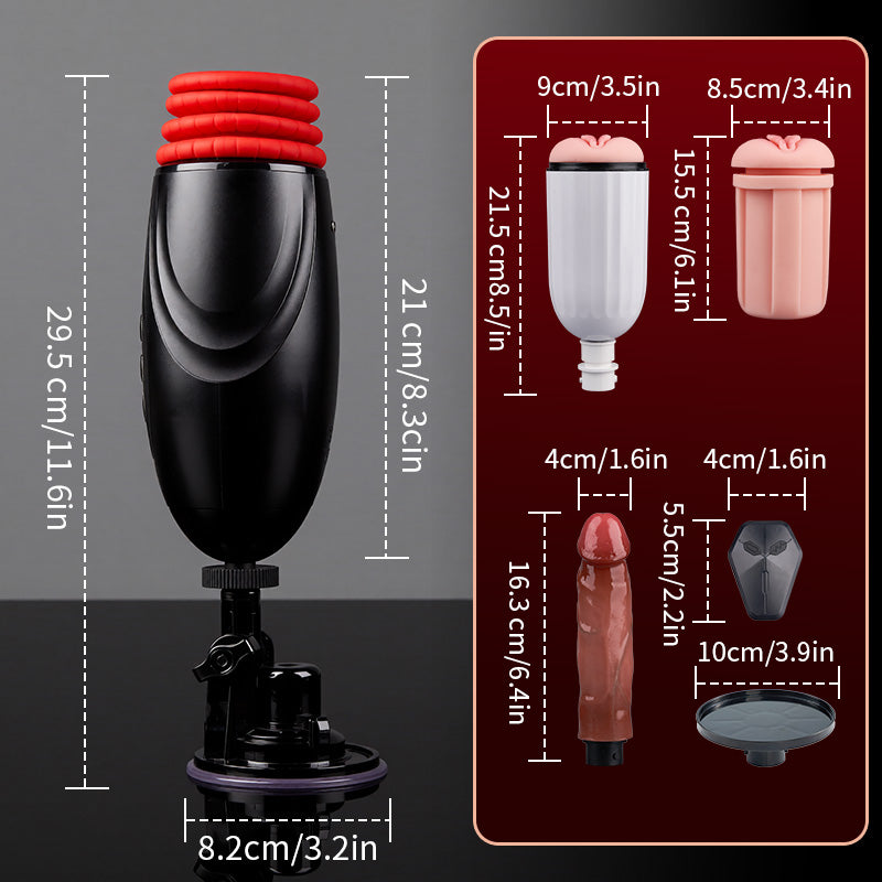 Stella - 2-in-1 stoßende beheizte Paar-Sexmaschine mit Fernbedienung