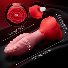 Load image into Gallery viewer, Sera – Zungenförmiger 360° rotierender Analplug mit Rosenbasis für Frauen &amp; Männer