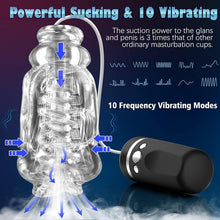Load image into Gallery viewer, Automatischer Penispumpen Masturbatoren mit 10 Vibrationsmodi und Saugmodi