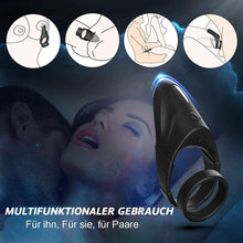 Load image into Gallery viewer, Dual Penisring 10 Vibration Teaser Punkte Streifen