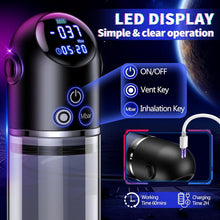 Load image into Gallery viewer, 2 in 1 Vakuum Penispumpe Automatischer Masturbatoren mit 4 Saugmodi