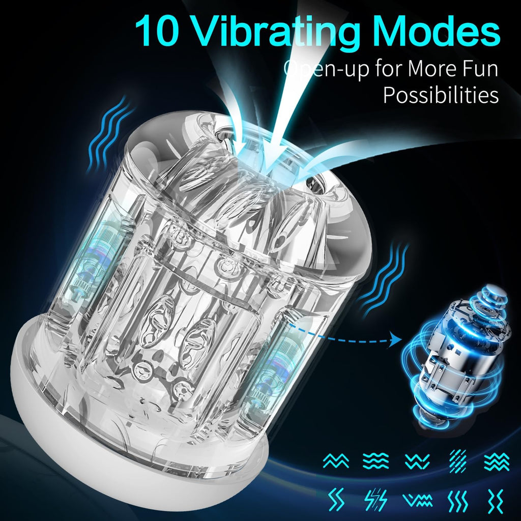 Automatische Elektrischer Masturbator Cup mit Starker 10 Saug und Vibrationsmodi