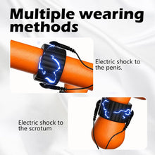 Load image into Gallery viewer, Elektrische Penisringe Elektro Schock Penis Trainer mit Host und Penis-Elektroden-Ring