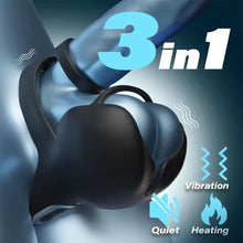 Load image into Gallery viewer, 360° Hoden Vollabdeckungsstimulator Penistrainer Cock Ring mit 9 Vibrations &amp; Heizmodi