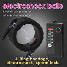 Load image into Gallery viewer, Elektrische Penisringe Elektro Schock Penis Trainer mit Host und Penis-Elektroden-Ring